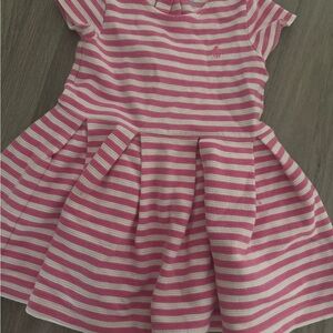 Polo by Ralph Lauren Pink and White Striped Dress